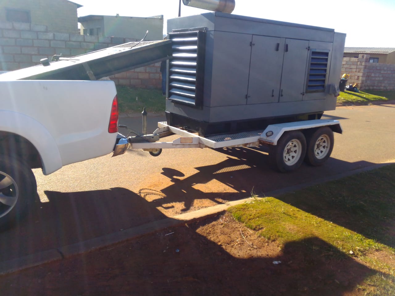 Generator on trailer