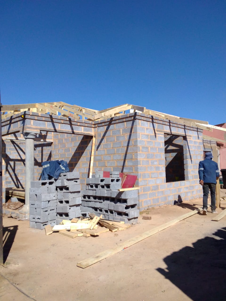 Electrical work on site